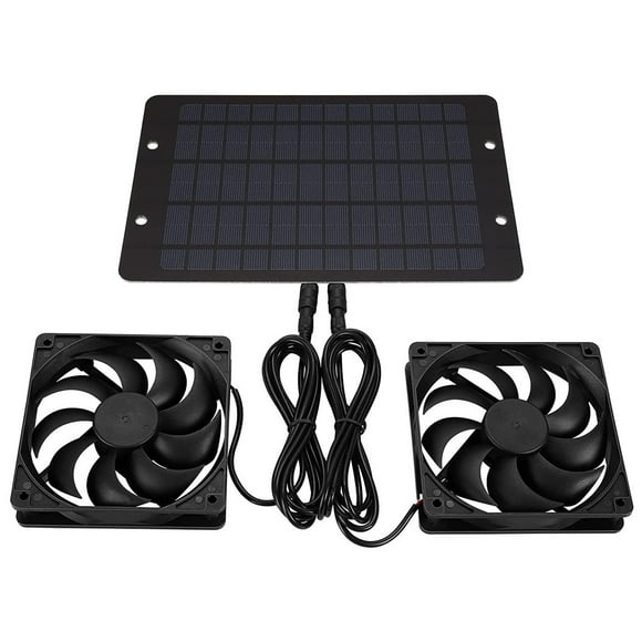 Portable Solar Panel Solar Panel Chicken House Solar Exhaust Fan Solar Double Fan with Protective Mesh Exhaust Fan Portable Energy Small Fans Portable
