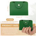 thumbnail image 2 of Uxcell 2 Pcs Soporte de Tarjetas de Crédito de Cuero Organizador de Tarjetas de Presentación Cartera Protectora Slim con 24 Ranuras para Hombres y Mujeres, Verde, 2 of 7