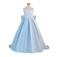 thumbnail image 6 of RFQWOVSR Girls Satin Bow Sleeveless Backless Dress Tween Wedding Party Princess Gown 11 Years, 6 of 6