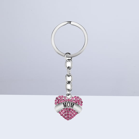 WHAMVOX Crystal Heart Pendant Keychain Key Ring Mother's Day Birthday Gift for Mom (2)
