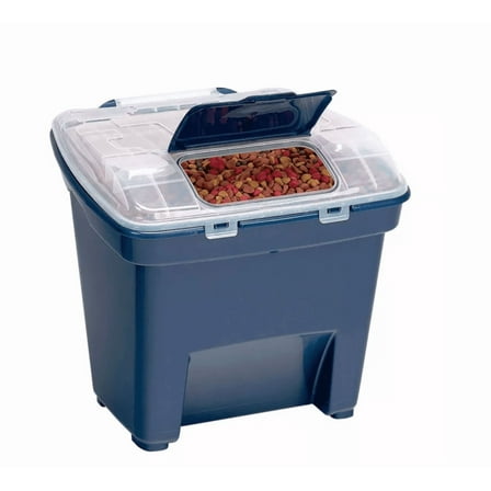 Bergan 50 lb. Smart Storage Pet Food Storage Container, Large, Navy