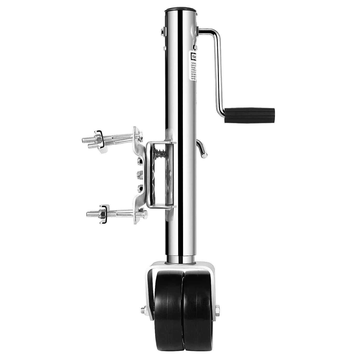 Tuekys 6-inch Dual Wheels Trailer Jack, 13" Lift Heavy Duty, 1500 lbs Trailer Jack for RV, Boat, Trailer and More