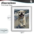 thumbnail image 4 of Stupell Industries Traditional Sunny Paws Dog on Beach Gray Framed Print Under Glass, 13 x 16, by Svetlana Aleynikova, 4 of 8