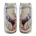thumbnail image 2 of 3D Pattern Sandals Print Socks Running Socks Women Personality Low Ankle, 2 of 4