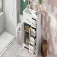 thumbnail image 2 of Resenkos 36" Luxury Bathroom Vanity with Ceramic Sink: Soft-Close Doors, 4 Drawers, Adjustable Shelf, Modern, Solid Wood Frame, White, 2 of 20