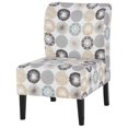 thumbnail image 1 of Benjara Chaise d'Appoint Sans Accoudoirs en Bois avec Tissu, Multicolore, 1 of 1