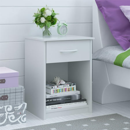 Mainstays Classic Bedroom Nightstand with Drawer, Multiple Colors and Options