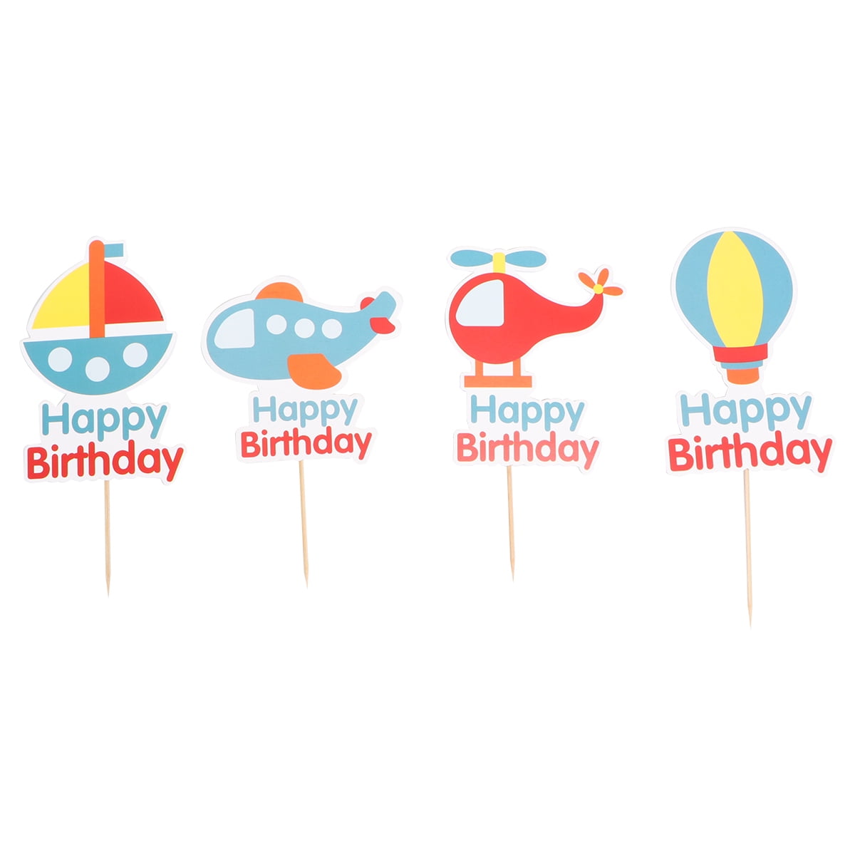 Frcolor Cake Birthday Topper Picks Baby Shower Happy Kids Cupcake Set