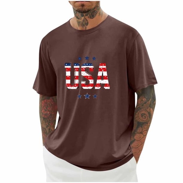 Tops para hombre, blusas y camisas de cuello redondo y manga corta para hombre, blusas casuales de moda con cuello redondo y manga corta para hombre, blusas de poliéster para hombre