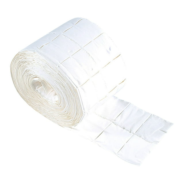 Lint- Cleaning Nail Pads And Roll Of 500 Cellulose Remover Wipes Gel Towel Swabs