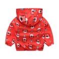 thumbnail image 2 of Utoimkio Toddler Baby Boys Girls Hooded Jackets Spring Fall Cartoon Print Coat Lightweight Windproof Outwear Kids Zipper Up Hooded Jackets for Kids 1-6 Years, 2 of 9