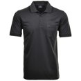 thumbnail image 2 of RAGMAN Polo Hombre - Top, Polo de Punto Suave, Mezcla de Algodón, Bolsillo en el Pecho, Tapeta de Botones, Corto, Color sólido Gris oscuro L (Large), 2 of 4