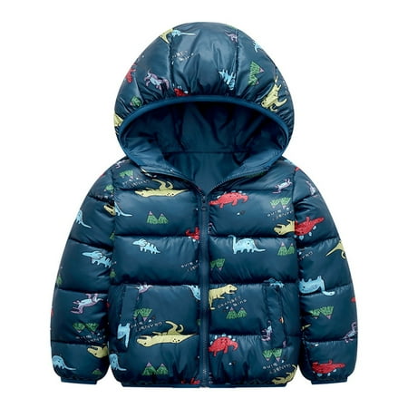 

Cathalem Boys Size 6 Jacket Toddler Kids Baby Boys Girls Winter Warm Jacket Outerwear Dinosaur Cartoon Coats Hooded Kid Cots Outerwear Navy 2-3 Years
