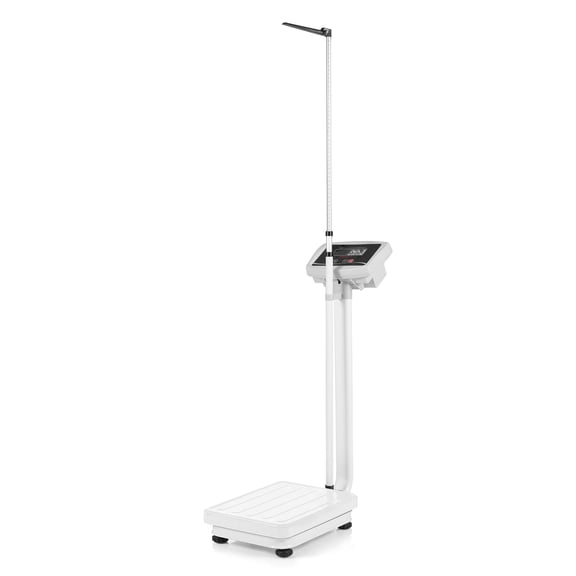 Costway Height and Weight Scale Digital Physician Scale with 400 lbs Capacity & Height Rod Silver