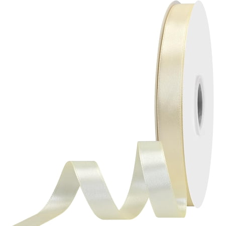 5/8 inch Wide 100 Yards Double Face Ivory Satin Ribbon Fabric Ribbon for Gift Wrapping Very Suitable for Weddings Decoration Bouquet Balloons Arts Craft Sewing Hair Bow Invitation 5/8 inch Wide 100 Yards Double Face Ivory Satin Ribbon Fabric Ribbon for Gift Wrapping Very Suitable for Weddings Decoration Bouquet Balloons Arts Craft Sewing Hair Bow Invitation