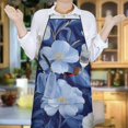 thumbnail image 6 of Pioneer Flower Floral Print Pattern Apron-Garden Aprons for Women with Pockets-Cotton Linen Waterproof Kitchen Cooking Gardening Aprons Adjustable for Kitchen,Cooking,BBQ and Salon 33x27 Inch, 6 of 7