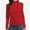 Red, variant on Women's Long Sleeve Mock Turtleneck Tops Casual Slim Fitted Lightweight Under Layer Pullover Shirts