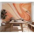 thumbnail image 5 of Wall Mural - Peach Abstraction - Abstraction with Smoothly Transitioning Colors in Orange Tones, 5 of 5