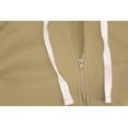 thumbnail image 2 of Men's Zip Up Drawstring Fleece Lined Athletic Sport Fitness Gym Sweater Hoodie (Khaki, 5XL), 2 of 2