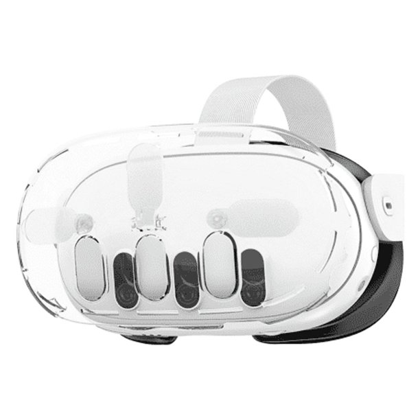 Funda protectora VR Shell a prueba de golpes y antiarañazos para Meta Quest 3 (transparente)