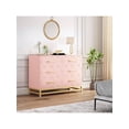 thumbnail image 2 of Ourlova Commode pour Chambre avec 6 Tiroirs, Commodes Doubles, Commode Moderne en Bois, Table de Chevet pour Garde-Robe, Chambre de Bébé, Salon, 2 of 7