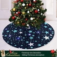 thumbnail image 6 of FMSHPON Galaxy Star Xmas Christmas Tree Skirt Stand Mat for Holiday Party Decoration Indoor Outdoor 48 inches, 6 of 6