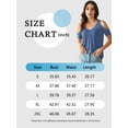 thumbnail image 5 of TEMOFON Basic V Neck T-Shirts for Women Loose Cold Shoulder Tunic Tops Loose Blue Sexy Blouse Tee Size L, 5 of 7