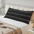 thumbnail image 4 of Black and White Geometric Long Body Pillow Covers, Modern Abstract Art Soft Breathable Throw Pillow Cases with Invisible Zipper, Decorative Pillowcase Pillows Protectors for Sofa Bed Couch 20"x60", 4 of 9