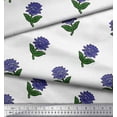 thumbnail image 2 of Soimoi Modal Satin Fabric Leaves & Floral Block Printed Craft Fabric by The Yard 42 Inch Wide, 2 of 3