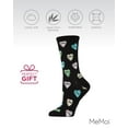 thumbnail image 6 of MeMoi Sweet Candy Bamboo Crew | Valentines Day Socks by MeMoi One Size / Black, 6 of 7