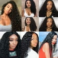 thumbnail image 5 of Brazilian Deep Wave Bundles with Closure 10A+ Brazilian Hair 100% Unprocessed Human Hair Extensions Bundles with Closure 4x4 Free Part Natural Black (16/18/20+14 Inch), 5 of 5