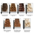 thumbnail image 2 of CNV 7 in 1 Curling Iron Wand Set,Dual Voltage Curling Wand with 7 Interchangeable Diamond Ceramic Hair Curler Wands with LCD Temperature Control Auto Shut Off Black, 2 of 4