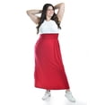 thumbnail image 4 of Maxi falda cintura smock Roman Fashion /Tallas Extras, 8300 (Rojo) rojo 38, 4 of 5