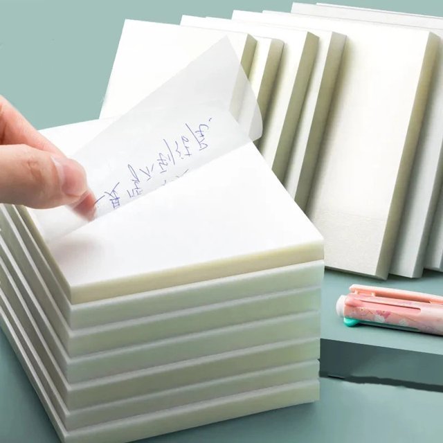 Notas adhesivas transparentes, marcadores para escribir, de plástico, resistentes al agua, para Internet, populares, coreanas, creativas, simples, pegatinas N-time