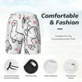 thumbnail image 6 of Picia Alpacas and Hearts pattern Mens Swim Trunks with Compression Liner Stretch Beach Shorts Quick Dry with Zipper Pockets No-Chafing Board Shorts-X-Large, 6 of 9