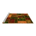 thumbnail image 2 of Ahgly Company Machine Washable Indoor Rectangle Oriental Yellow Modern Area Rugs, 2' x 5', 2 of 4