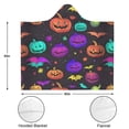 thumbnail image 3 of Wearable Blanket,Rainbow Halloween Pumpkins Pattern Hooded Wearable Flannel Blanket for Adults & Teens,Winter Poncho Shawl Wrap Cape Cozy Anti-Pill,50"x60", 3 of 5