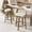Beige, variant on SUNCOZE Counter Height Bar Stools Set of 2, 37 Inch Swivel Bar Chairs with PU Leather Upholstery, Solid Wood Legs, Modern Seating for Kitchen Island & Home Bar