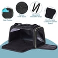thumbnail image 3 of PETSFIT 17in Cat Carrier, Pet Carrier Airline Approved with Extendable Mat, TSA Approved Pet Carrier,Under 20 Lbs, Black, 3 of 9