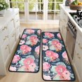 thumbnail image 4 of Kitchen Rugs Sets Of 2,Pioneer Flower Floral Print Pattern Anti Fatigue Kitchen Mat Rugs Non Slip Washable,Decorative Kitchen Floor Mats for Kitchen,Sink,Laundry,17"x47"+17"x47", 4 of 5
