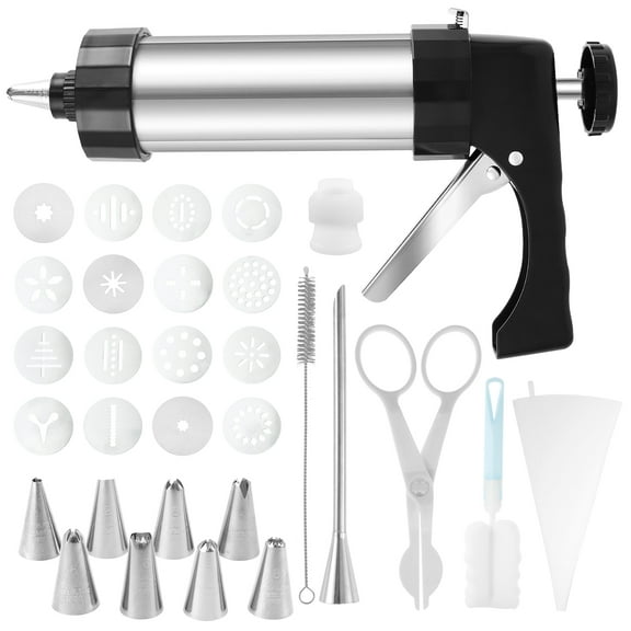 Ikoopy Stainless Steel Churro Maker Set Reusable Rust Proof Churros Maker Machine Multipurpose Cookie Press Maker With Ergonomic Handle for Churro Cookies Cupcakes