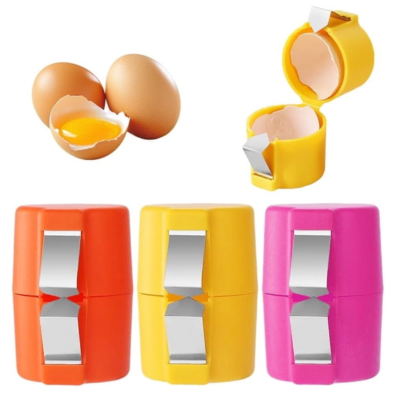 Egg Peeler Tool for Hard Boiled Eggs,3-in-1 Egg Shell Opener and Cracker Separator for Raw Eggs,Handheld Kitchen Gadget for Cooking Baking