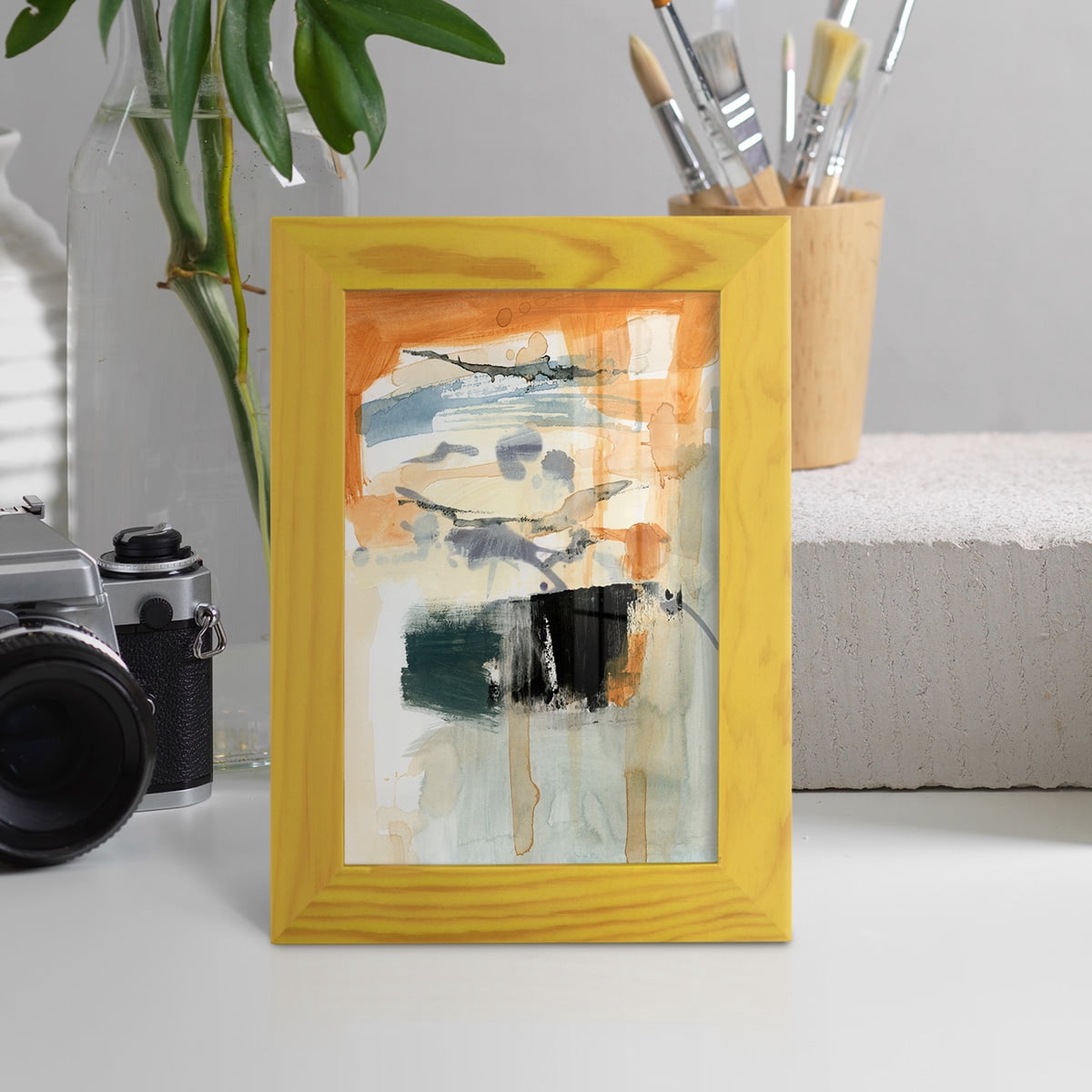 Seria I - Framed Print w/glass - Sunflower Yellow