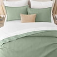 thumbnail image 2 of IR Imperial Rooms 2-Piece Soft Linen Quilt Set, Ultrasonic Chevron Pattern All Season Coverlet, Twin, Olive Green, 2 of 10