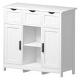 thumbnail image 7 of 35” Morden Buffet Sideboard Cabinet with Doors and Drawers, Coffee Bar Cabinet, Sideboard with Storage, Kitchen Buffet for Living Room, Kitchen, White, 7 of 7