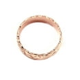 thumbnail image 3 of 14K pink rose gold hand engraved Hawaiian plumeria scroll band ring cut out 6mm size 10, 3 of 4