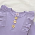 thumbnail image 5 of Newborn Infant Baby Girl Ruffle Solid Jumpsuit Romper Bobysuit Outfit Clothes "Fit 2-18 Months, 5 of 8
