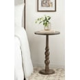 thumbnail image 3 of Kate and Laurel Wegner Traditional Wooden Round Side Table, 16 x 26, Brown, Elegant and Durable Pedestal Table for Use as Living Room End Table, Plant Stand, or Bedroom Nightstand, 3 of 9