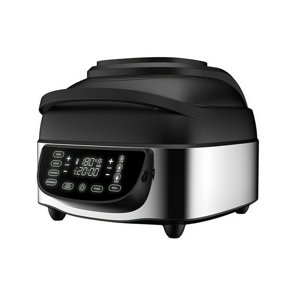 Masterpro | Parrilla Eléctrica 5 en 1 | Asa, hornea, fríe al aire y deshidrata | Diseño compacto y moderno