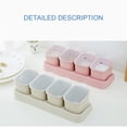 thumbnail image 5 of Injueey 4 rejillas lata de especias azúcar sal caja de condimentos almacenamiento chile en polvo vinagrera tarro con tapa cuchara cocina Organizadores de utensilios de cocina, 5 of 5